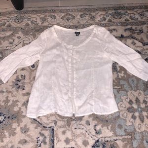 Eileen Fisher Linen Button Blouse